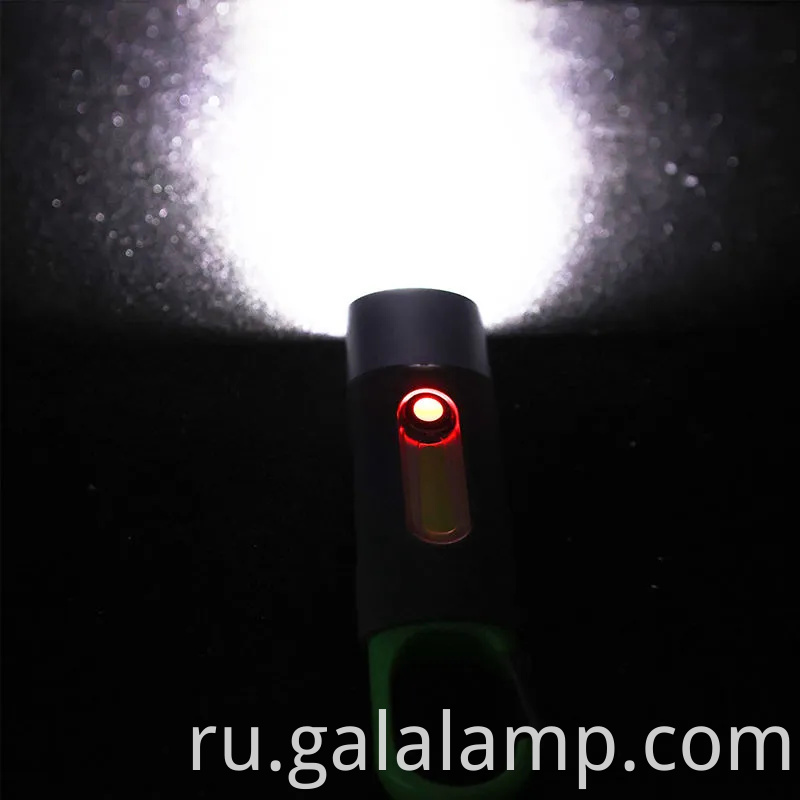 Компактный фонарик типа C с ярким белым прожектором